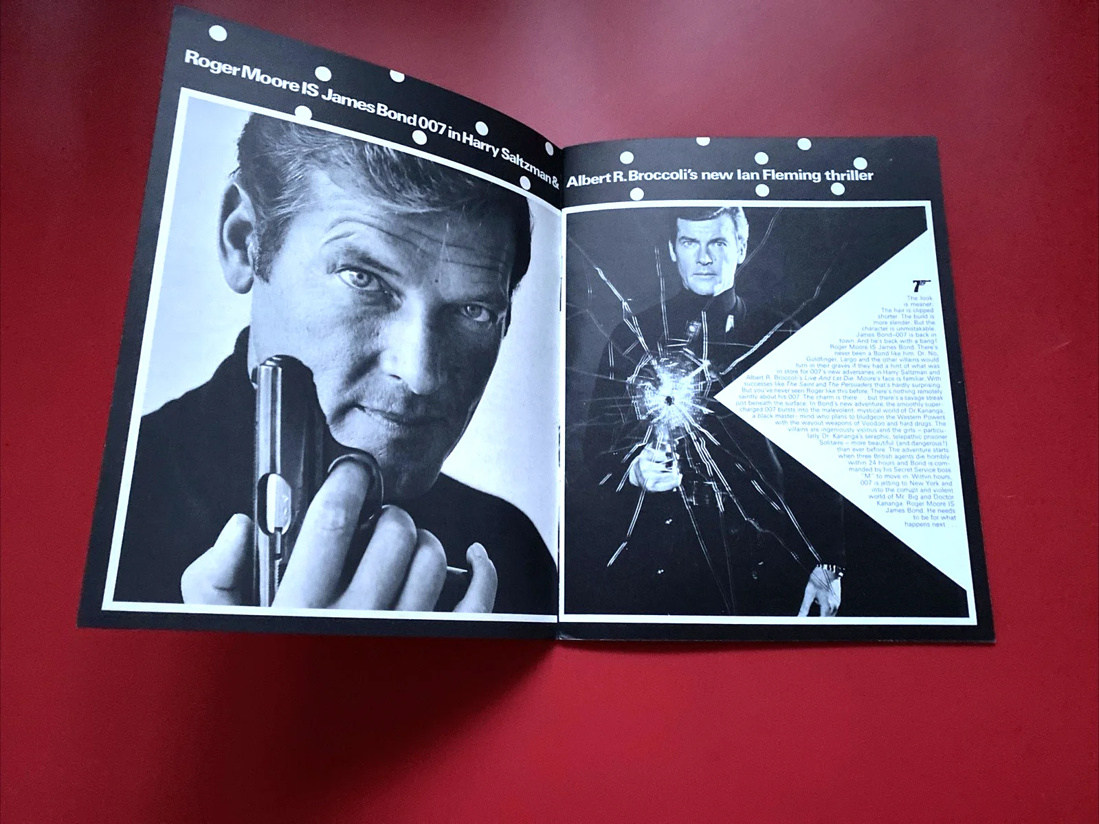 1973 Roger Moore James Bond 007 Live and let die official souvenir brochure A4, image 3