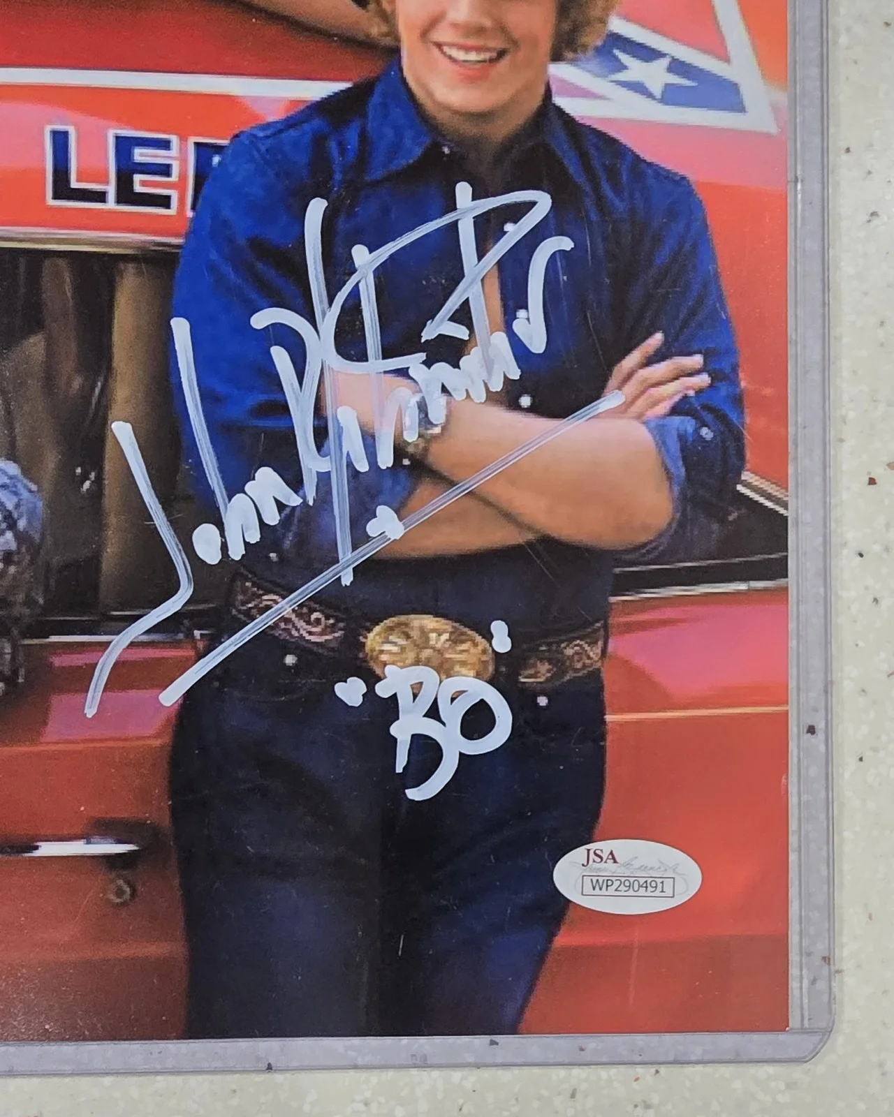 John Schneider, Tom Wopat, Catherine Bach — THE DUKES OF HAZZARD Signed Autograph Auto 11x14 Photo by 3 JSA, изображение 2