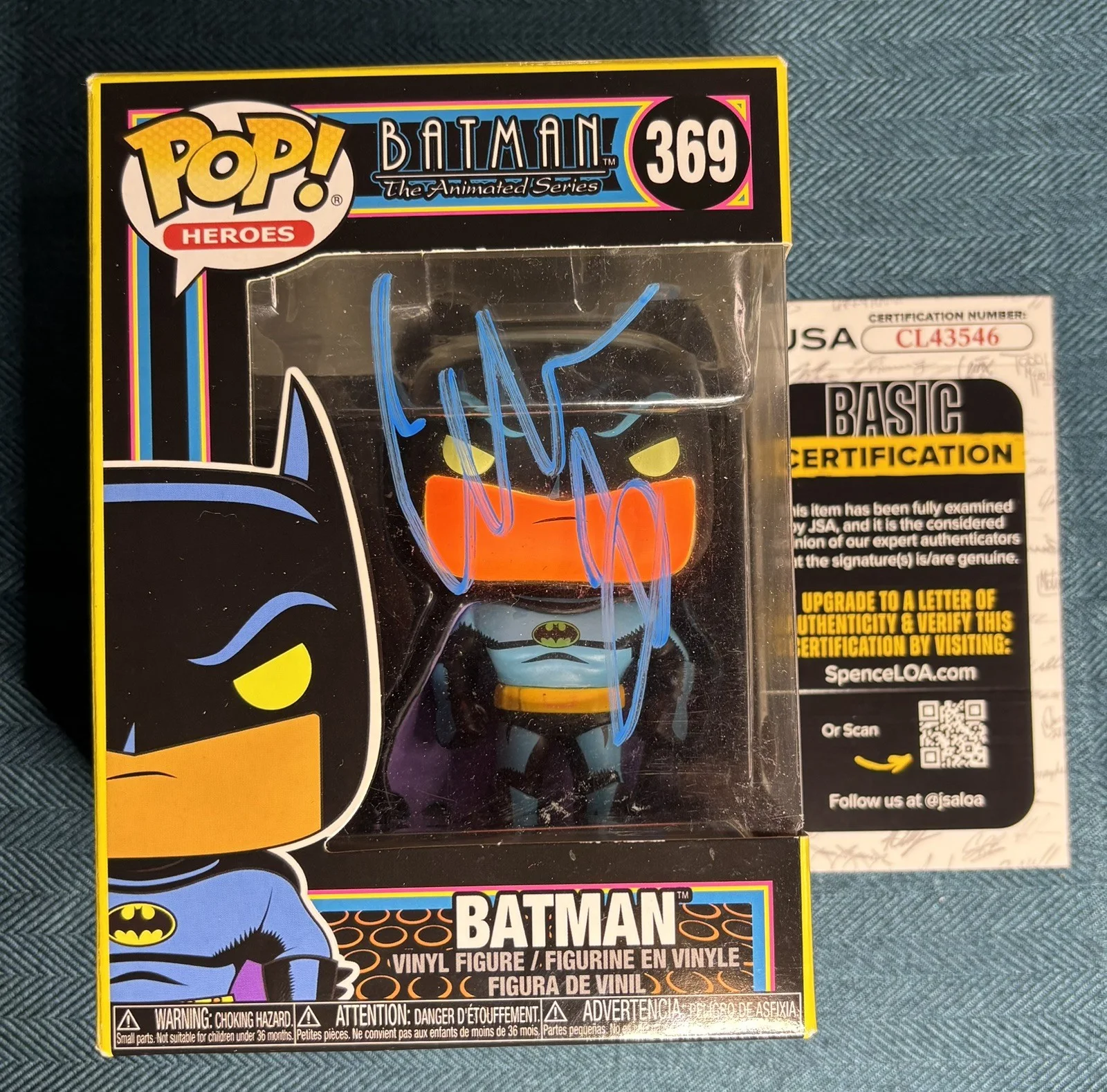 Christian Bale — Christian Bale Signed Autograph Batman Funko Pop The Dark Knight #369 JSA COA, image 2