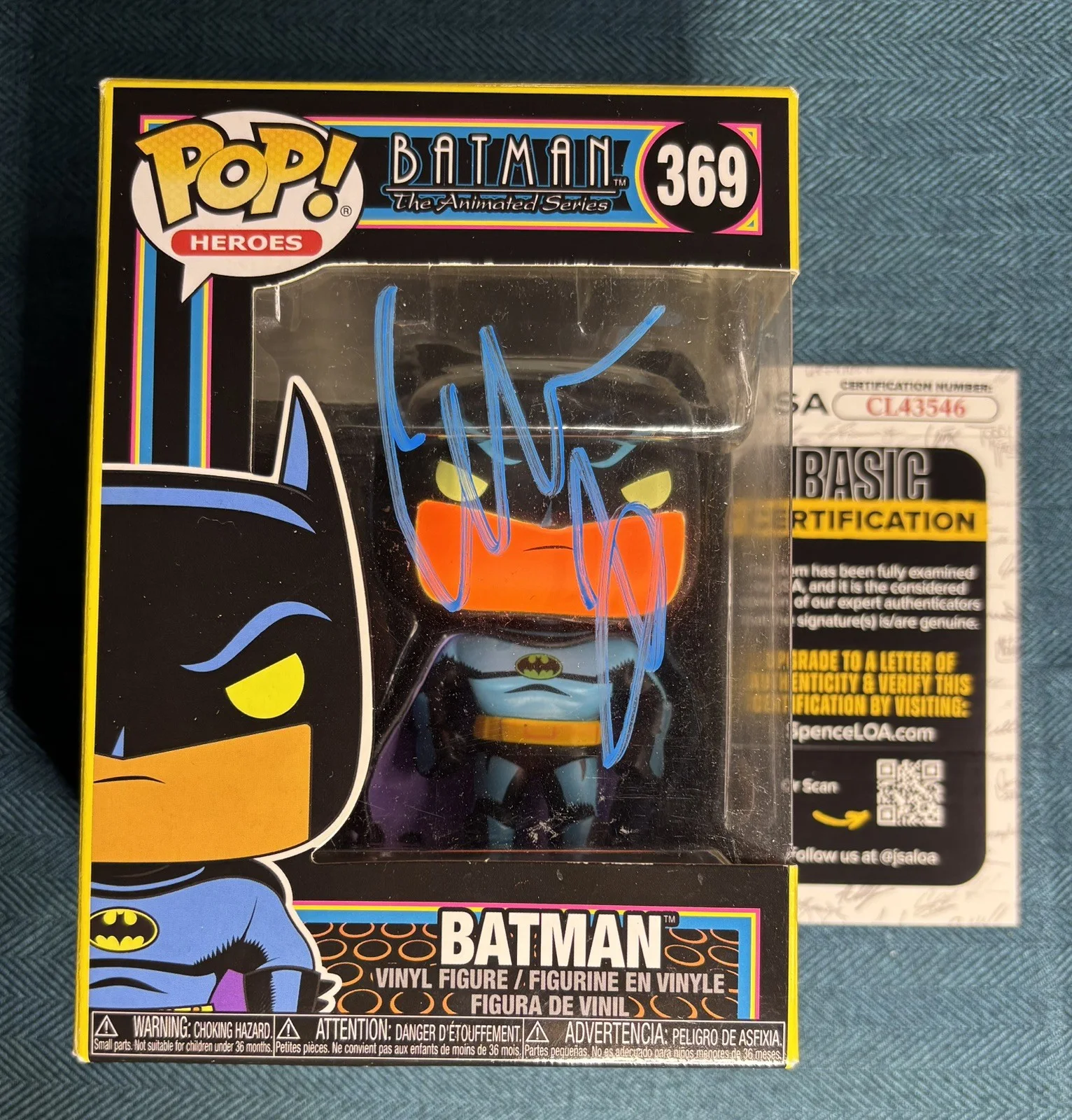 Christian Bale — Christian Bale Signed Autograph Batman Funko Pop The Dark Knight #369 JSA COA, image 3