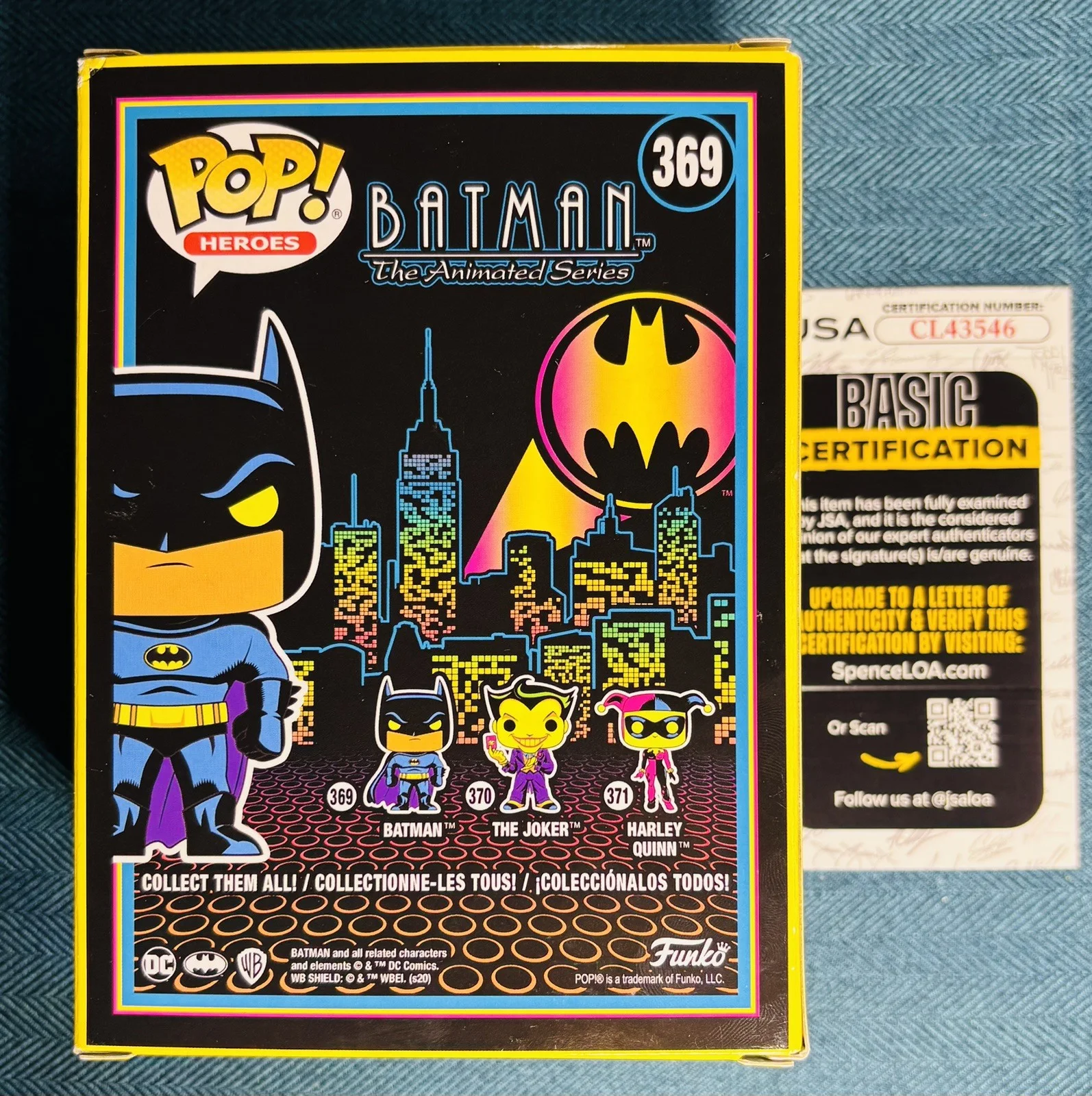 Christian Bale — Christian Bale Signed Autograph Batman Funko Pop The Dark Knight #369 JSA COA, image 5