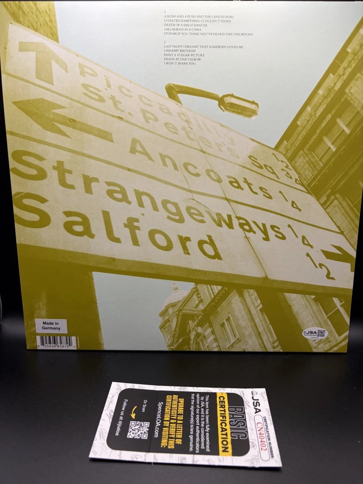 Johnny Marr Signed The Smiths STRANGEWAYS HERE WE COME Vinyl Album JSA Coa, изображение 2