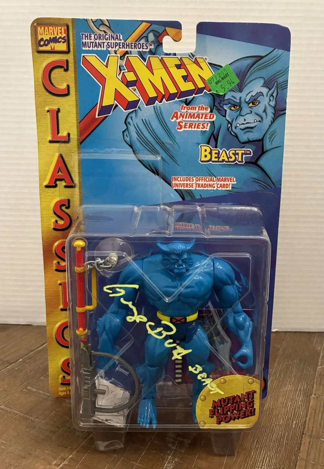 George Buza — George Buza Signed 1995 Toy Biz X-Men Beast Figure Beckett BAS