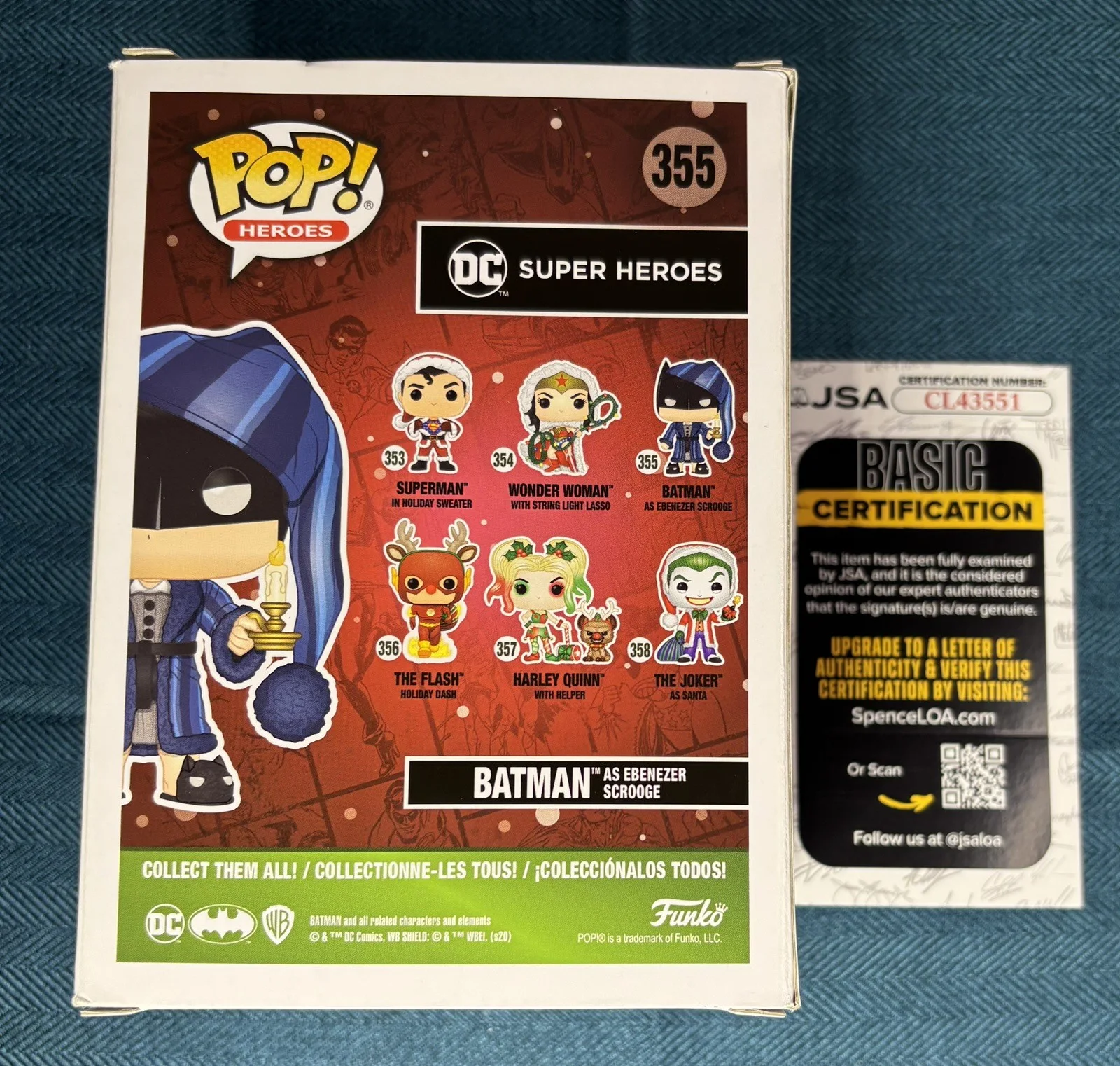 Christian Bale — Christian Bale Signed Autograph Batman Funko Pop The Dark Knight #355 JSA COA DC, изображение 3