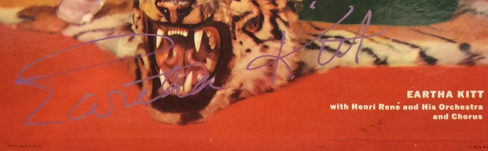Eartha Kitt Autographed LP DOWN TO EARTHA, image 3