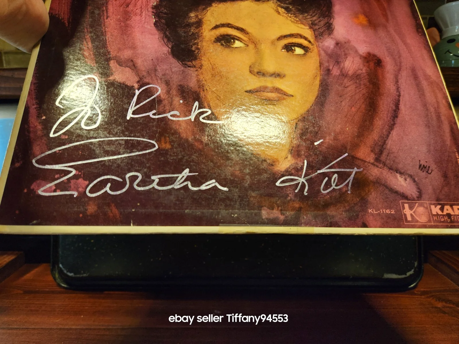 Eartha Kitt Autographed LP The Fabulous Eartha Kitt, image 3