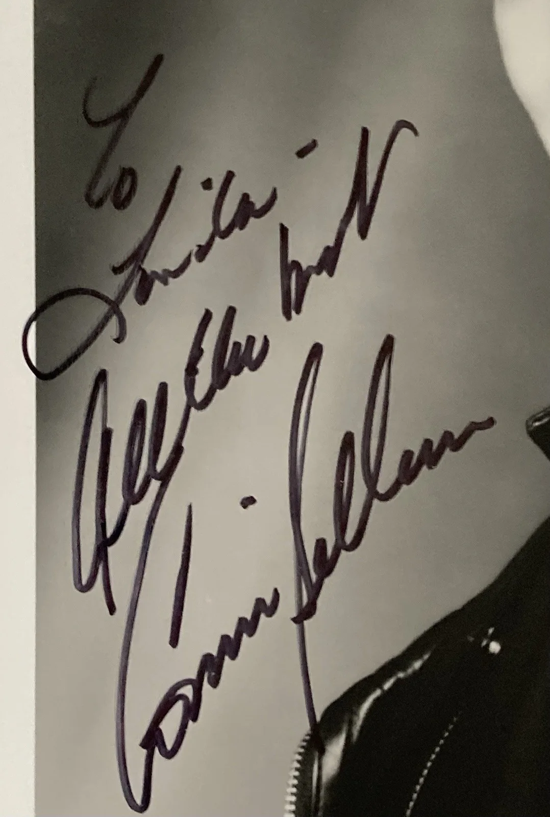 Connie Sellecca — Connie Sellecca Signed 8x10 Glossy B&W Photo, image 2