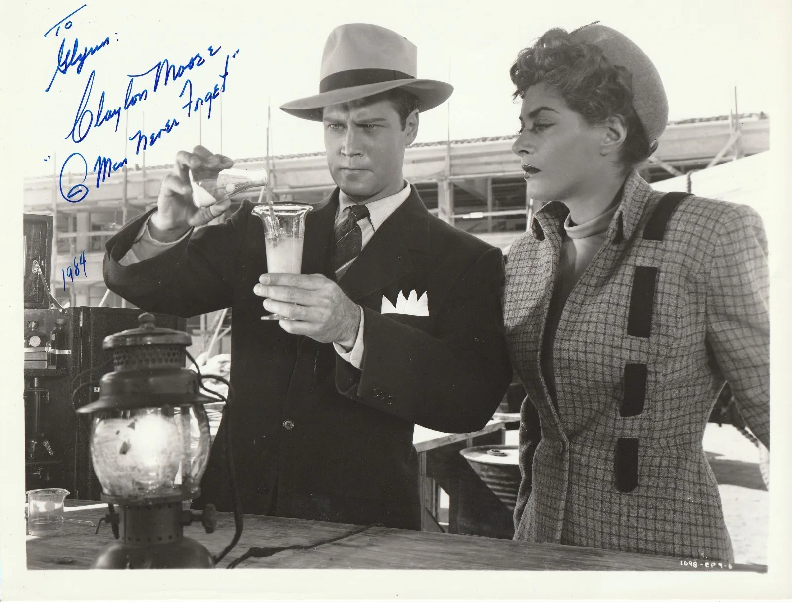 Clayton Moore — Clayton Moore, Republic's top serial star. signed 10x8 photo