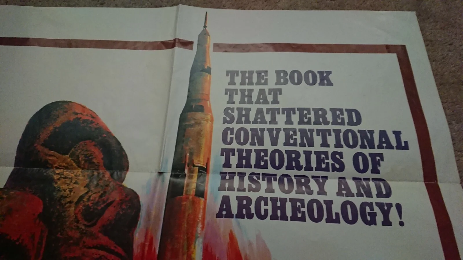 Chariots of the Gods Original 1972 US One Sheet Film Poster, Erich Von Daniken, изображение 2