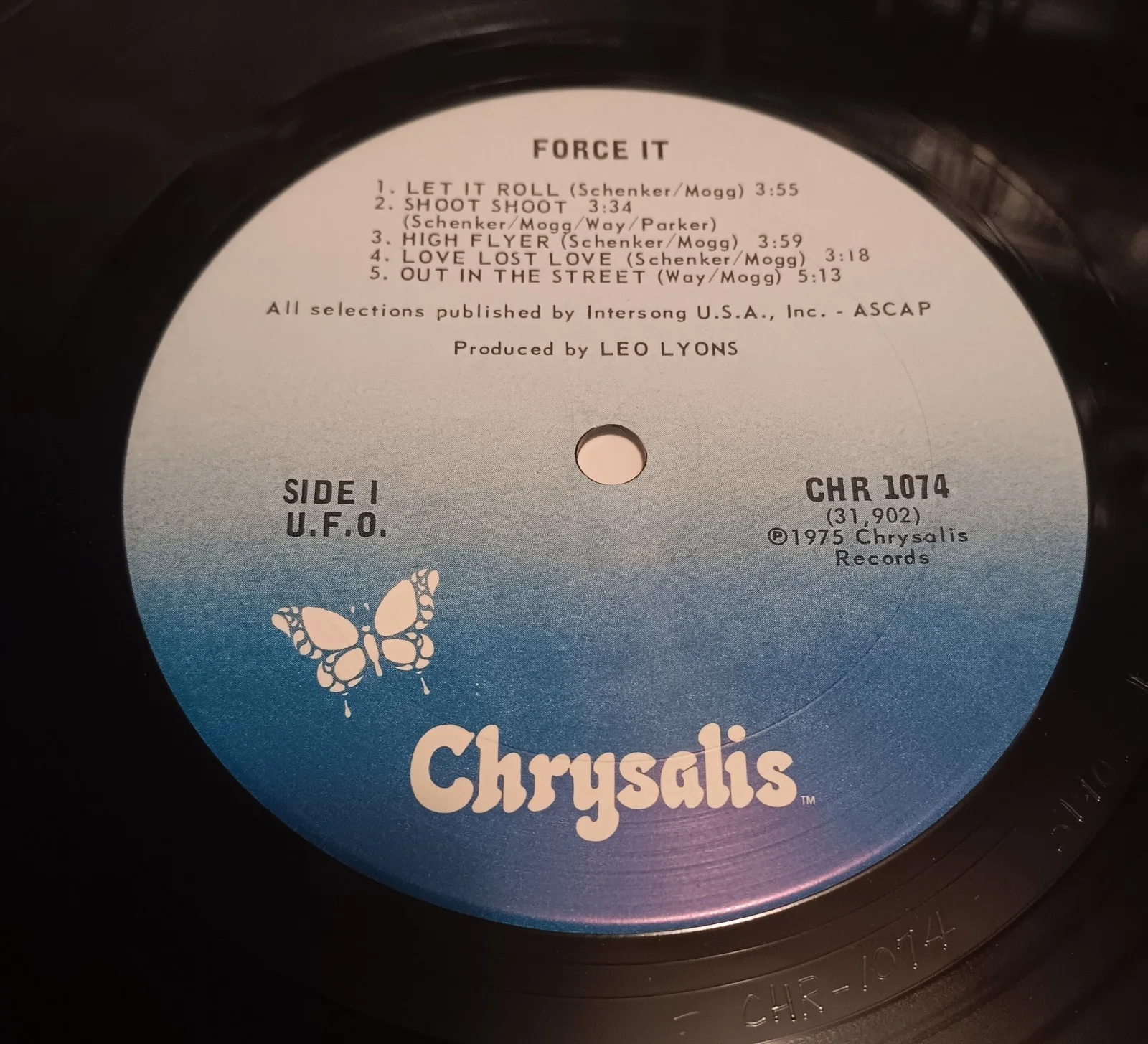 UFO - SIGNED FORCE IT LP BY ORIGINAL DRUMMER ANDY PARKER CRYSALIS RECORDS, image 4