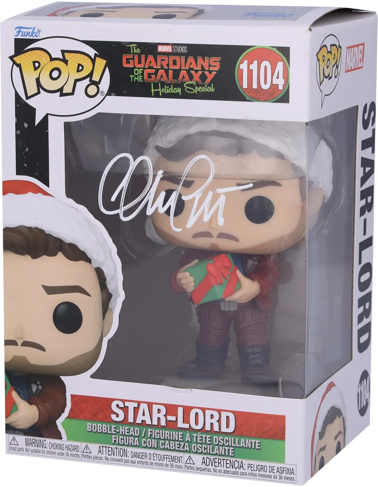 Chris Pratt — Chris Pratt Guardians of the Galaxy Autographed Holiday Special #1104 Funko Pop!