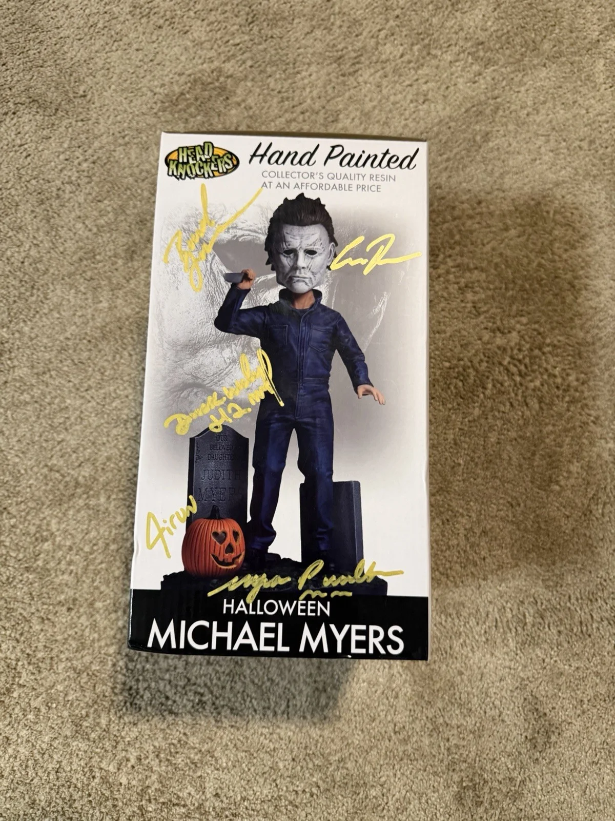 Halloween Micheal Myers Signed Bobble Head Jamie Lee Curtis Nick Castle Ext, изображение 4