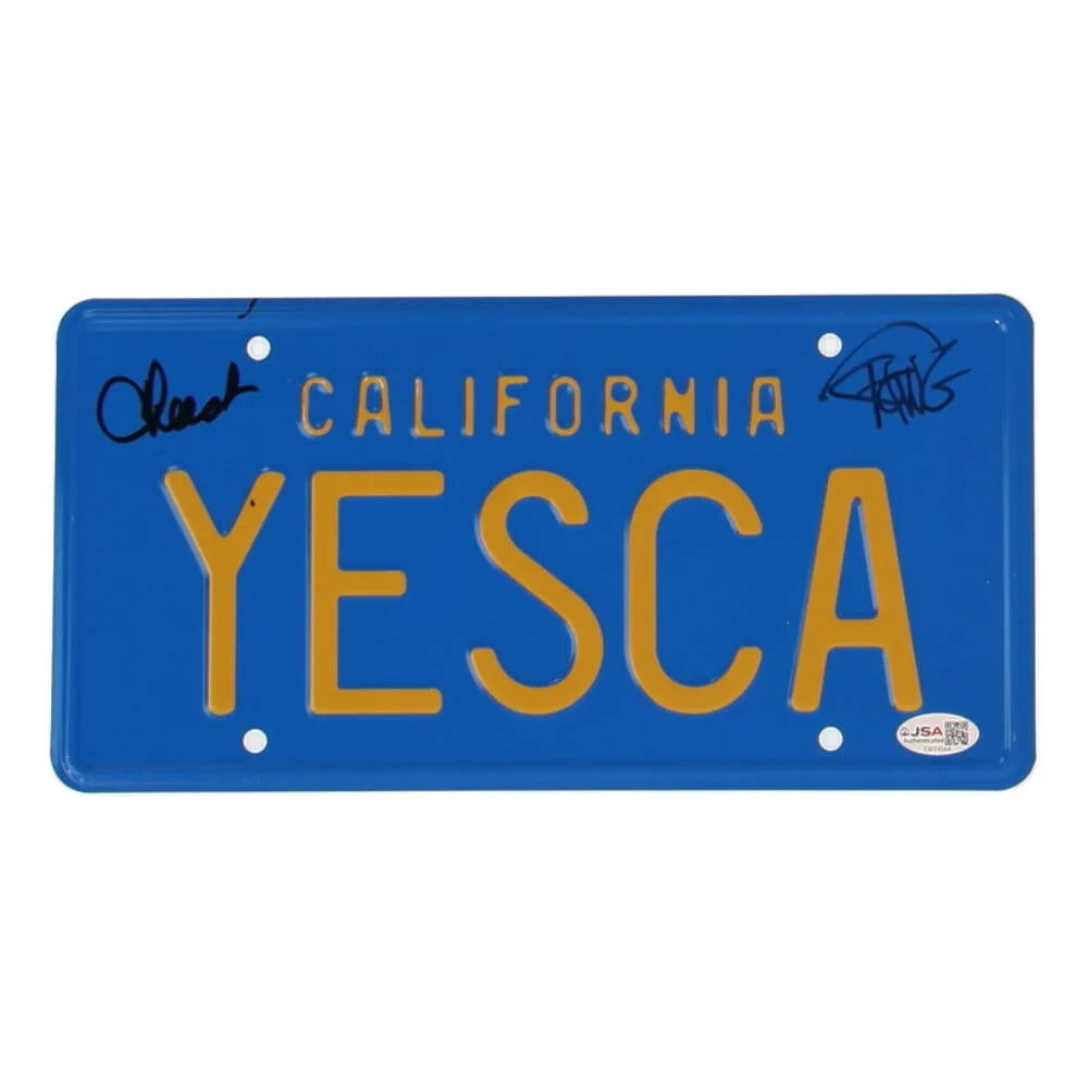 Cheech Marin & Tommy Chong — Cheech Marin & Tommy Chong Signed (JSA) "Up In Smoke" License Plate