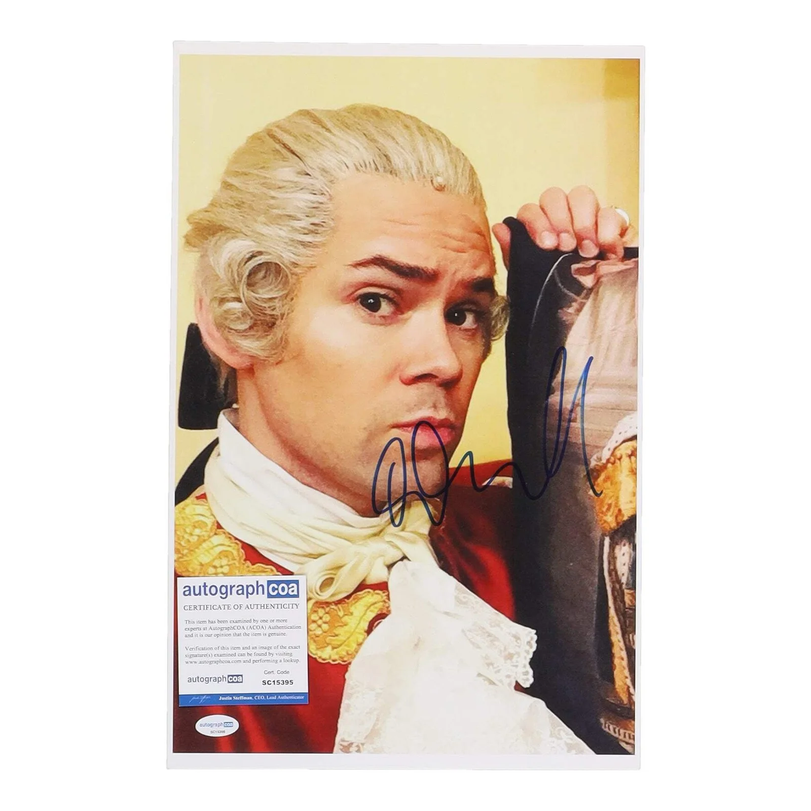 Andrew Rannells — Andrew Rannells Signed "Hamilton" 11x17 Photo (ACOA) - King George III, изображение 2