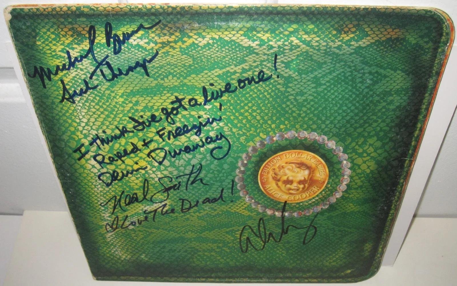 ALICE COOPER SIGNED BILLION DOLLAR BABIES ALBUM VINYL ROCK AUTOGRAPH JSA COA X4, image 2