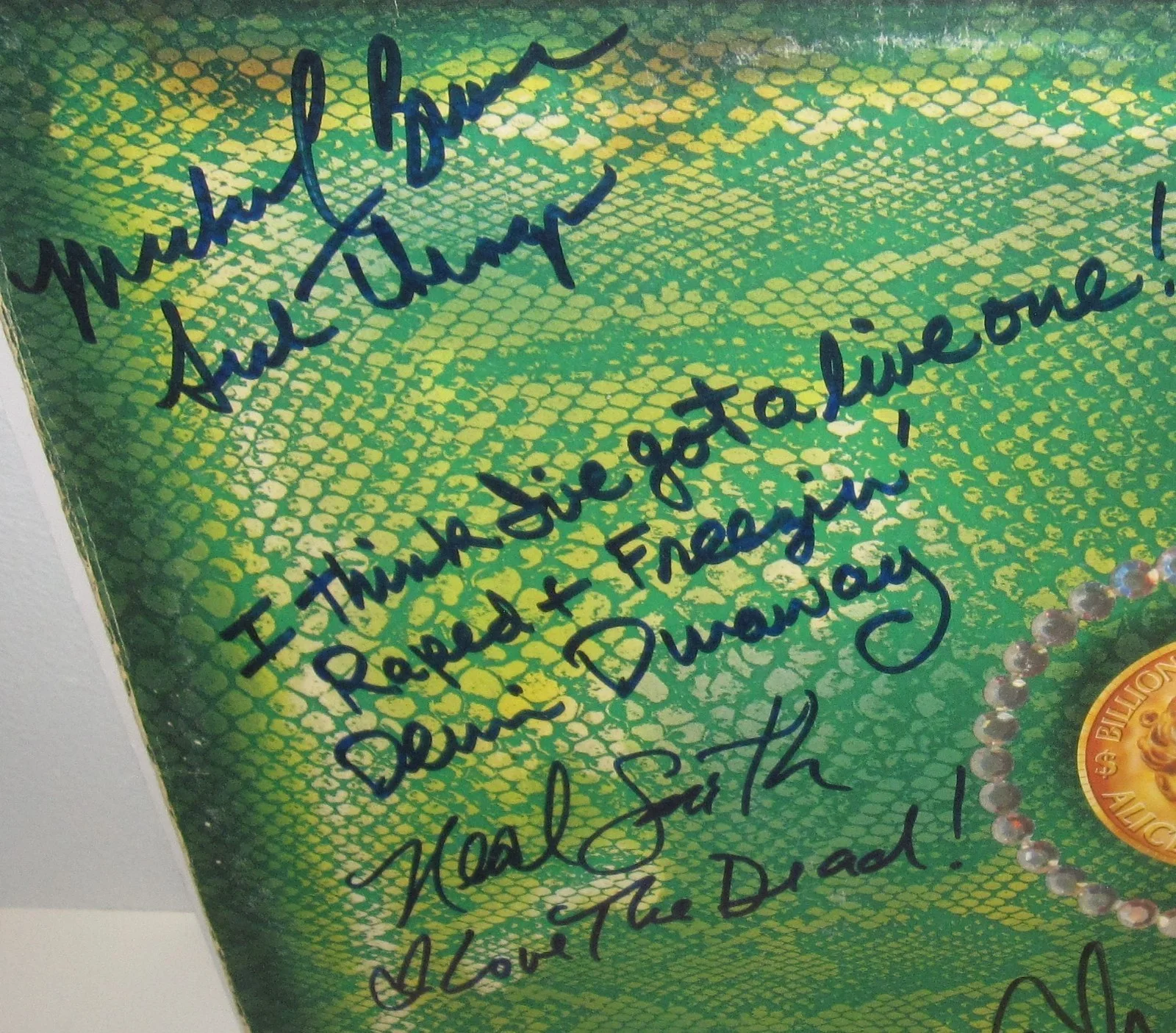 ALICE COOPER SIGNED BILLION DOLLAR BABIES ALBUM VINYL ROCK AUTOGRAPH JSA COA X4, image 4