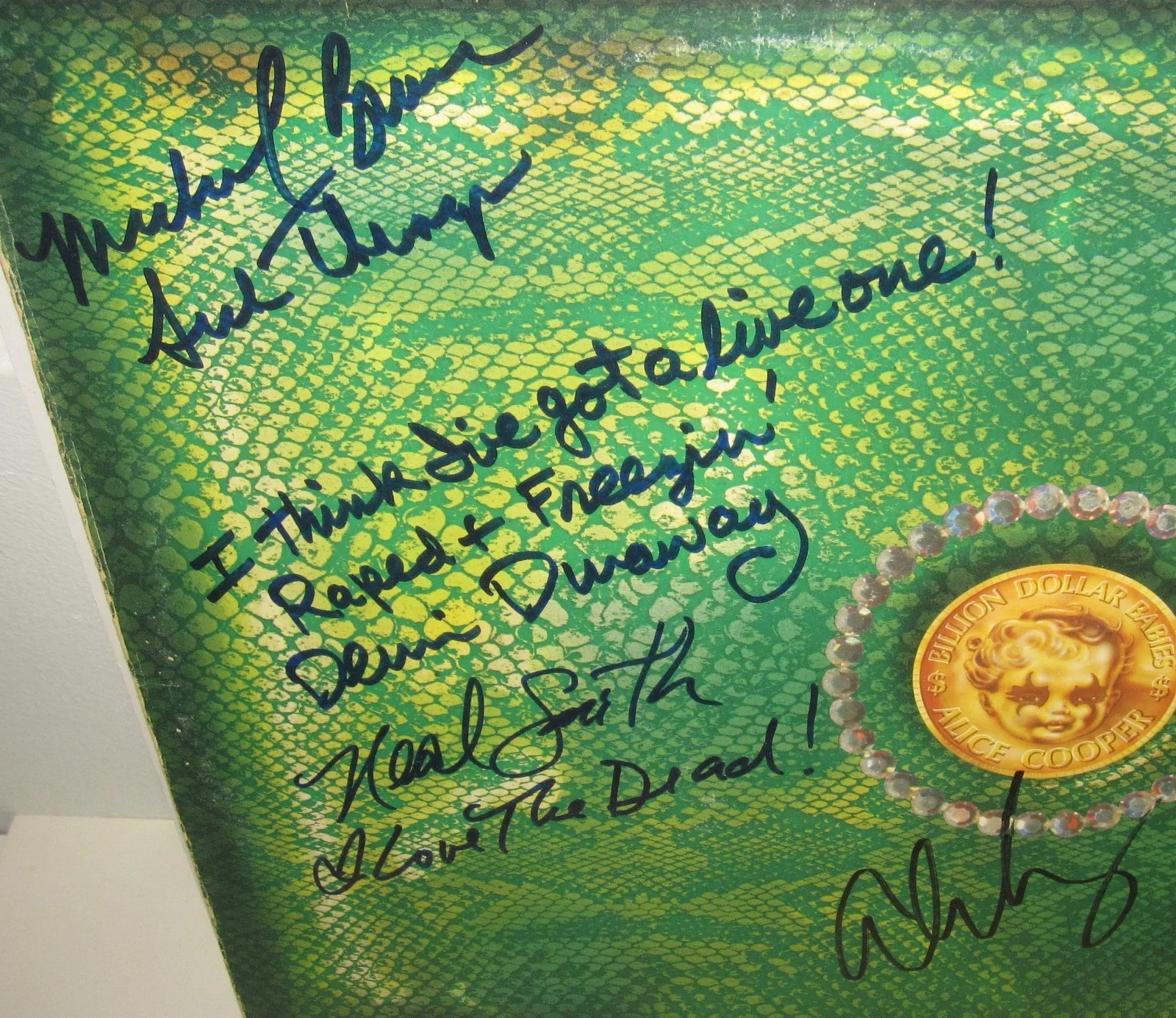 ALICE COOPER SIGNED BILLION DOLLAR BABIES ALBUM VINYL ROCK AUTOGRAPH JSA COA X4, image 5