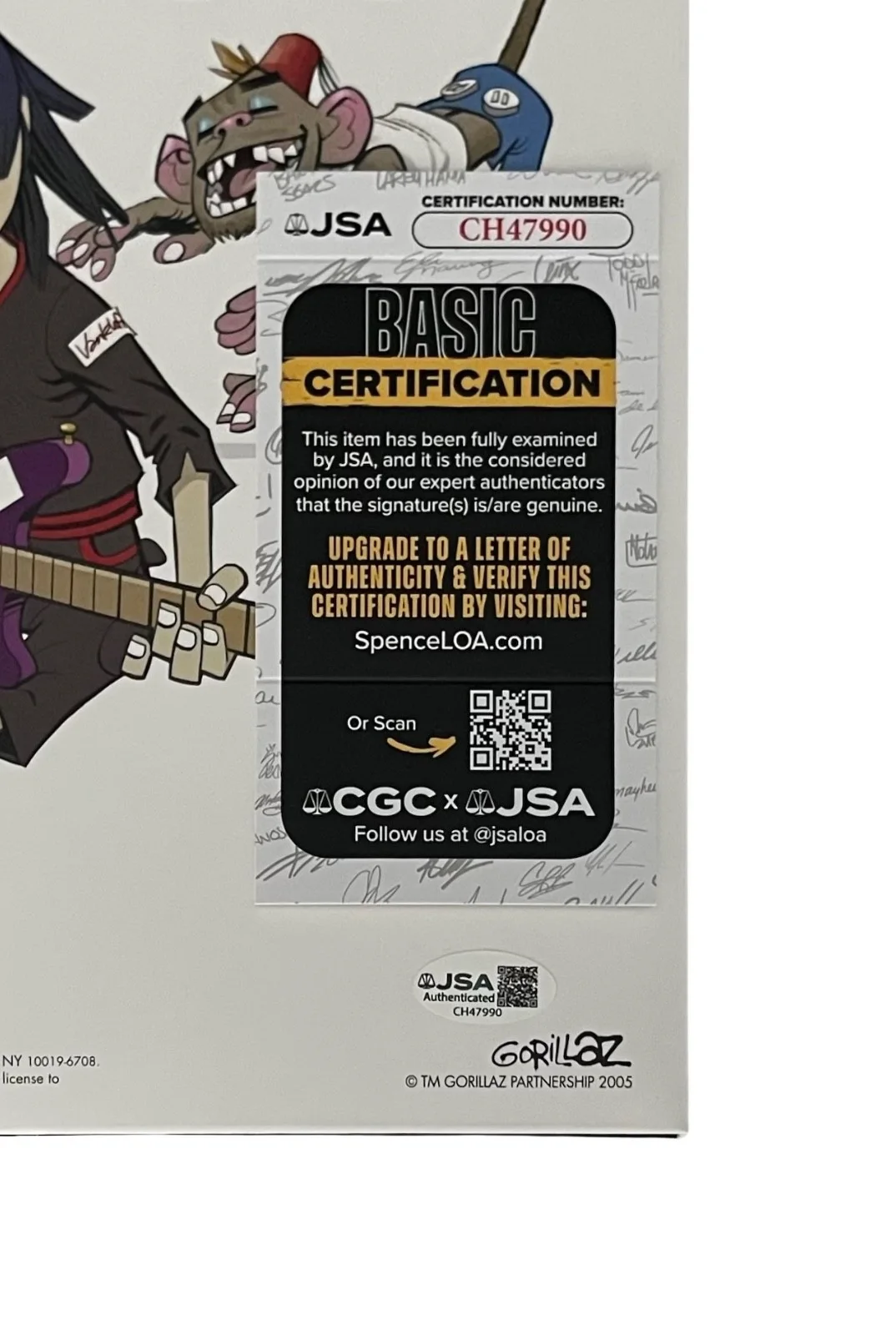 DAMON ALBARN SIGNED GORILLAZ DEMON DAYS VINYL RECORD JSA COA CH47990, image 3