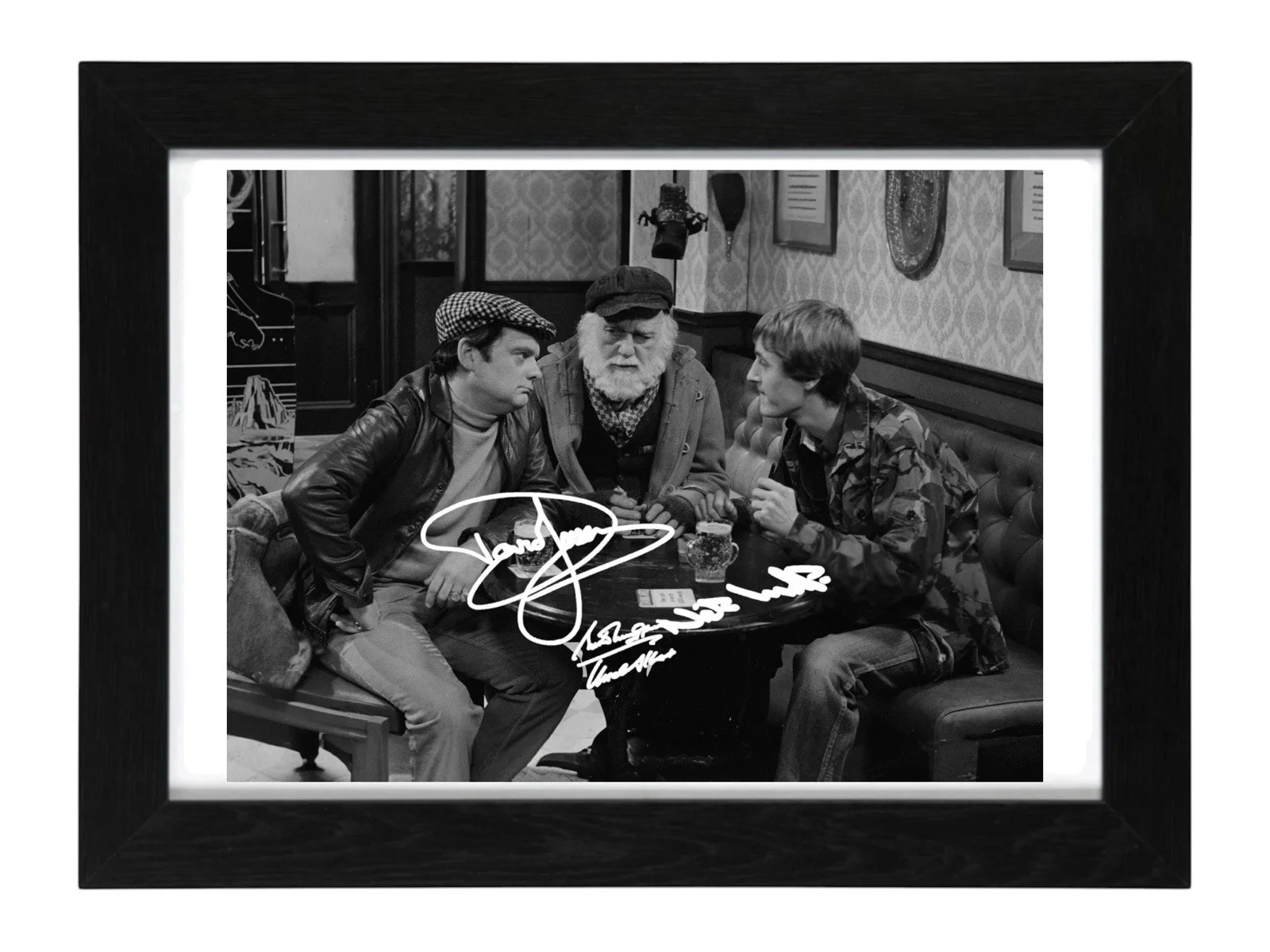 David Jason, Buster Merryfield, Lyndhurst Signed PHOTO Pre Print 6x4/A4/ Framed, изображение 2