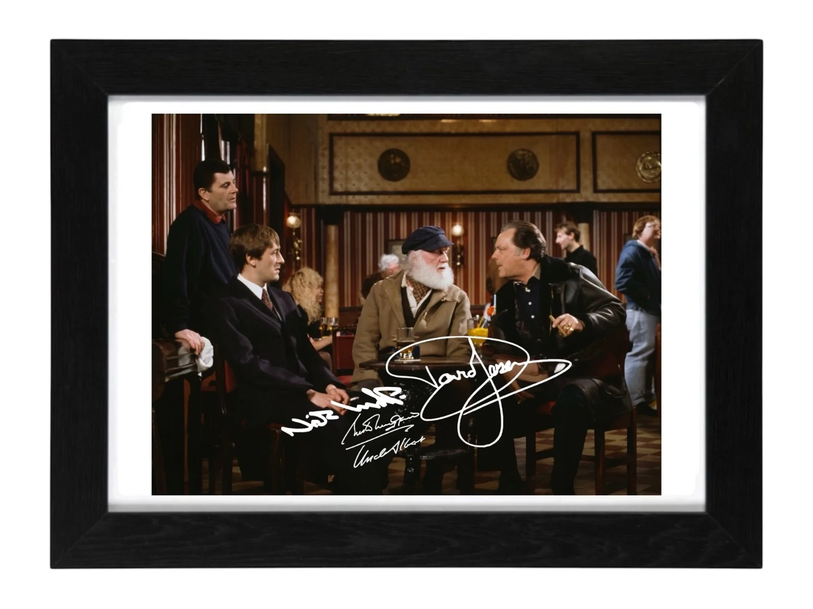 David Jason, Buster Merryfield, Lyndhurst Signed PHOTO Pre Print 6x4/A4/ Framed, изображение 3