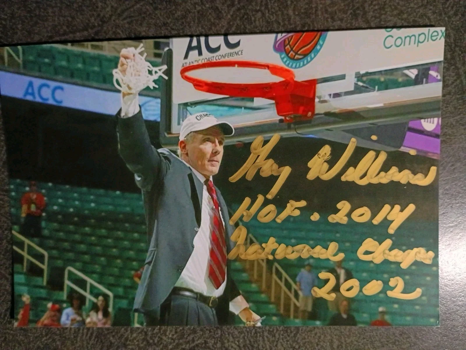 GARY WILLIAMS — GARY WILLIAMS 2 Hand Signed Autograph 4X6 Photo S- MARYLAND HALL OF FAME COACH, изображение 2