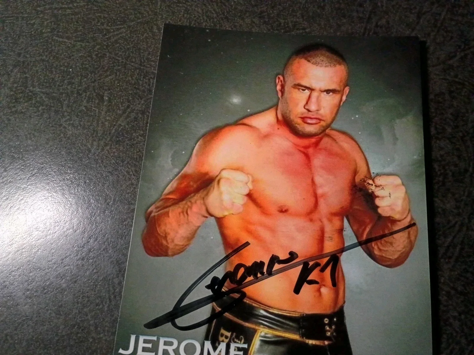 JEROME LA BANNER — JEROME LA BANNER Hand Signed Autograph 4X6 Photo - K1 KICKBOXER & MARTIAL ARTIST, image 2
