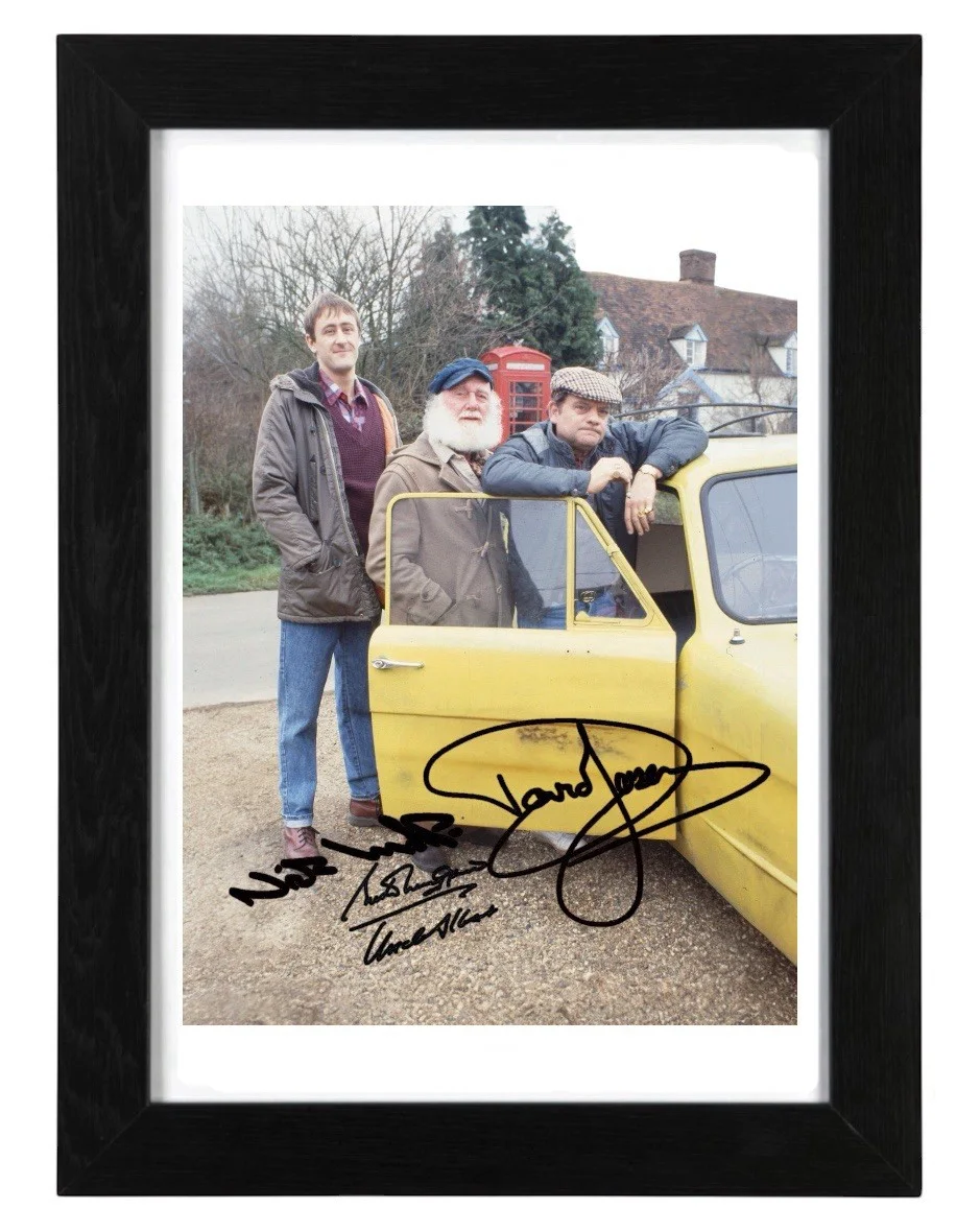 David Jason, Buster Merryfield, Lyndhurst Signed PHOTO Pre Print 6x4/A4/ Framed, image 2