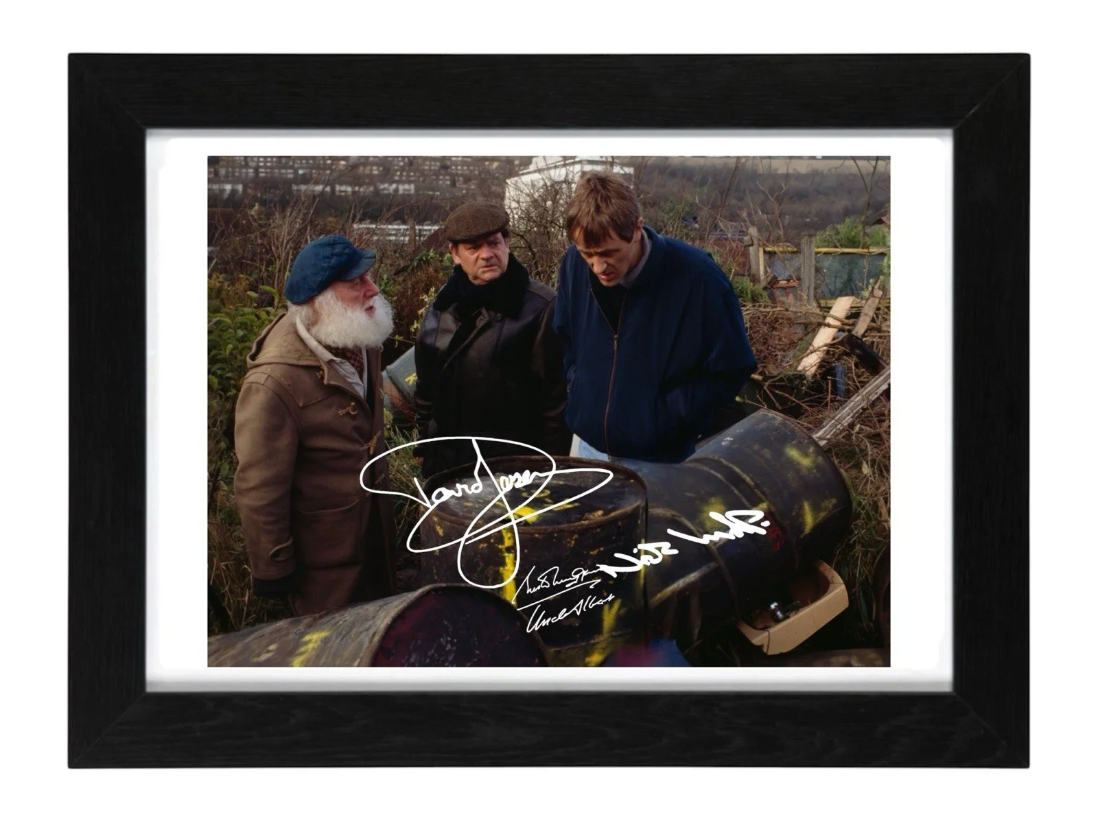 David Jason, Buster Merryfield, Lyndhurst Signed PHOTO Pre Print 6x4/A4/ Framed, изображение 2