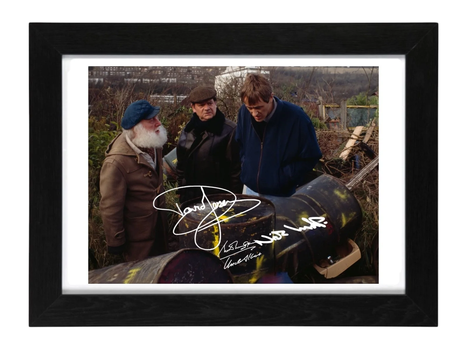 David Jason, Buster Merryfield, Lyndhurst Signed PHOTO Pre Print 6x4/A4/ Framed, изображение 3
