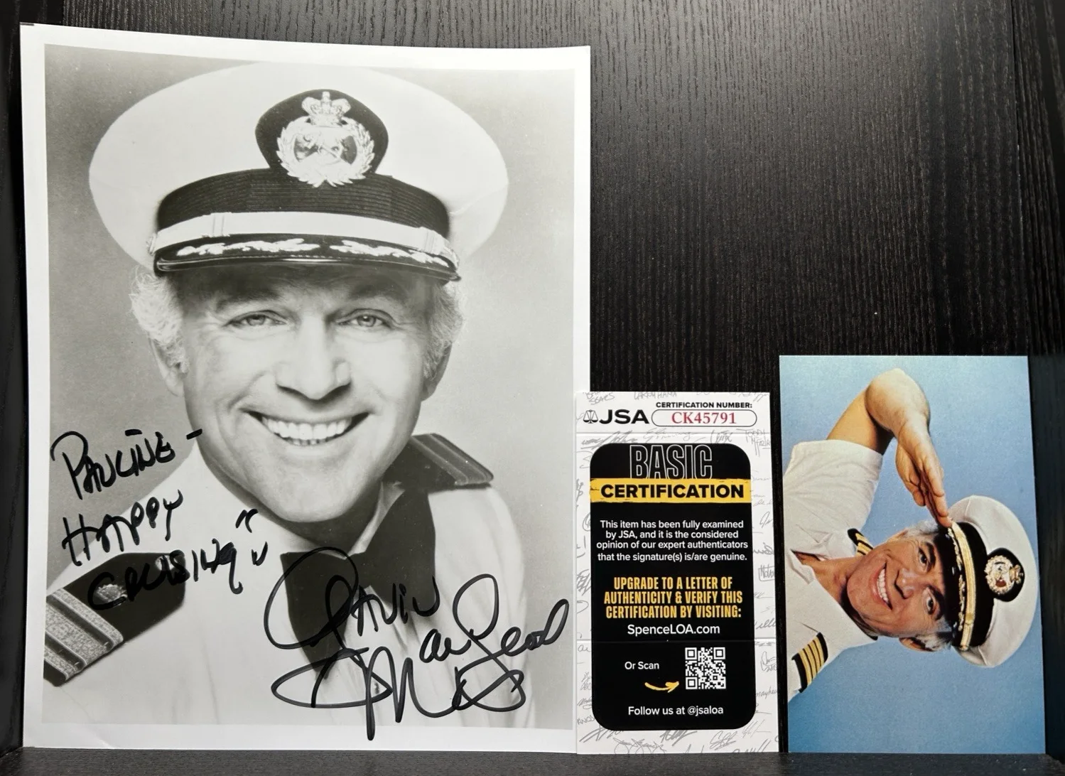 Gavin MacLeod — GAVIN MACLEOD SIGNED 8x10 PHOTO Original Authentic Autograph JSA COA Love Boat, image 2