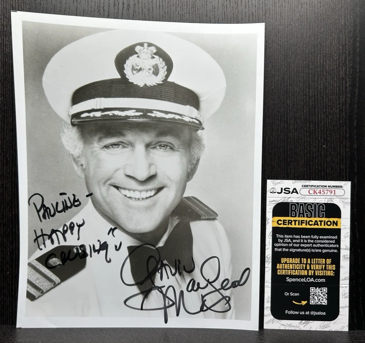 Gavin MacLeod — GAVIN MACLEOD SIGNED 8x10 PHOTO Original Authentic Autograph JSA COA Love Boat, image 3