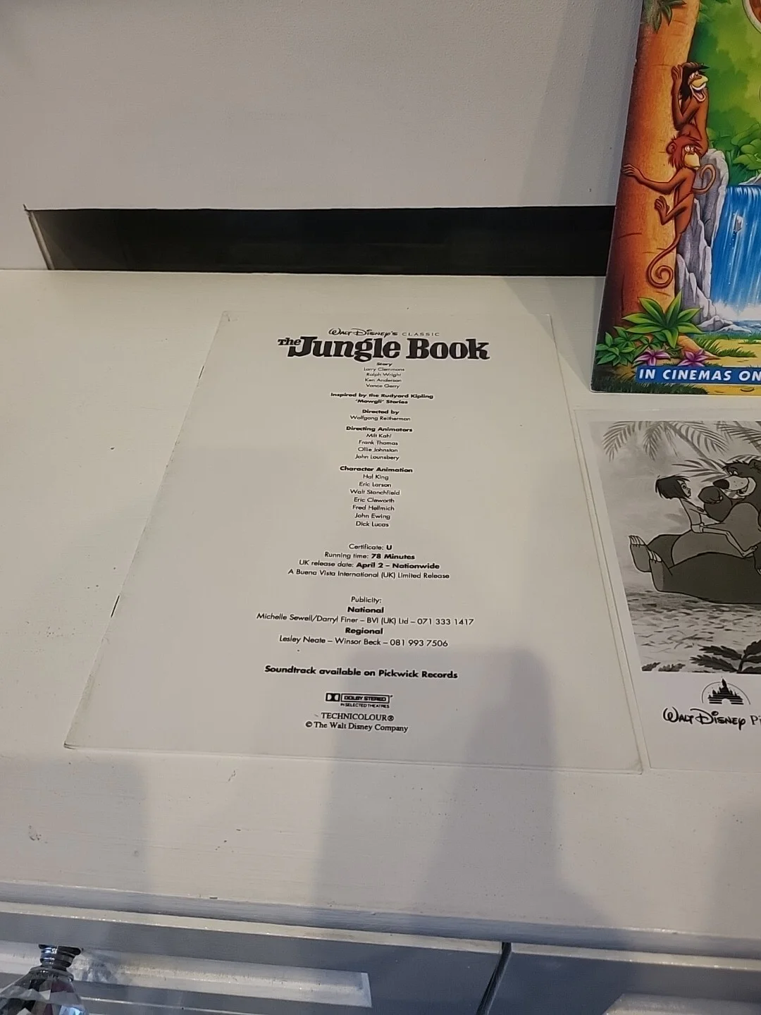 Original Walt Disney The Jungle Book Press Kit Press Book, изображение 4