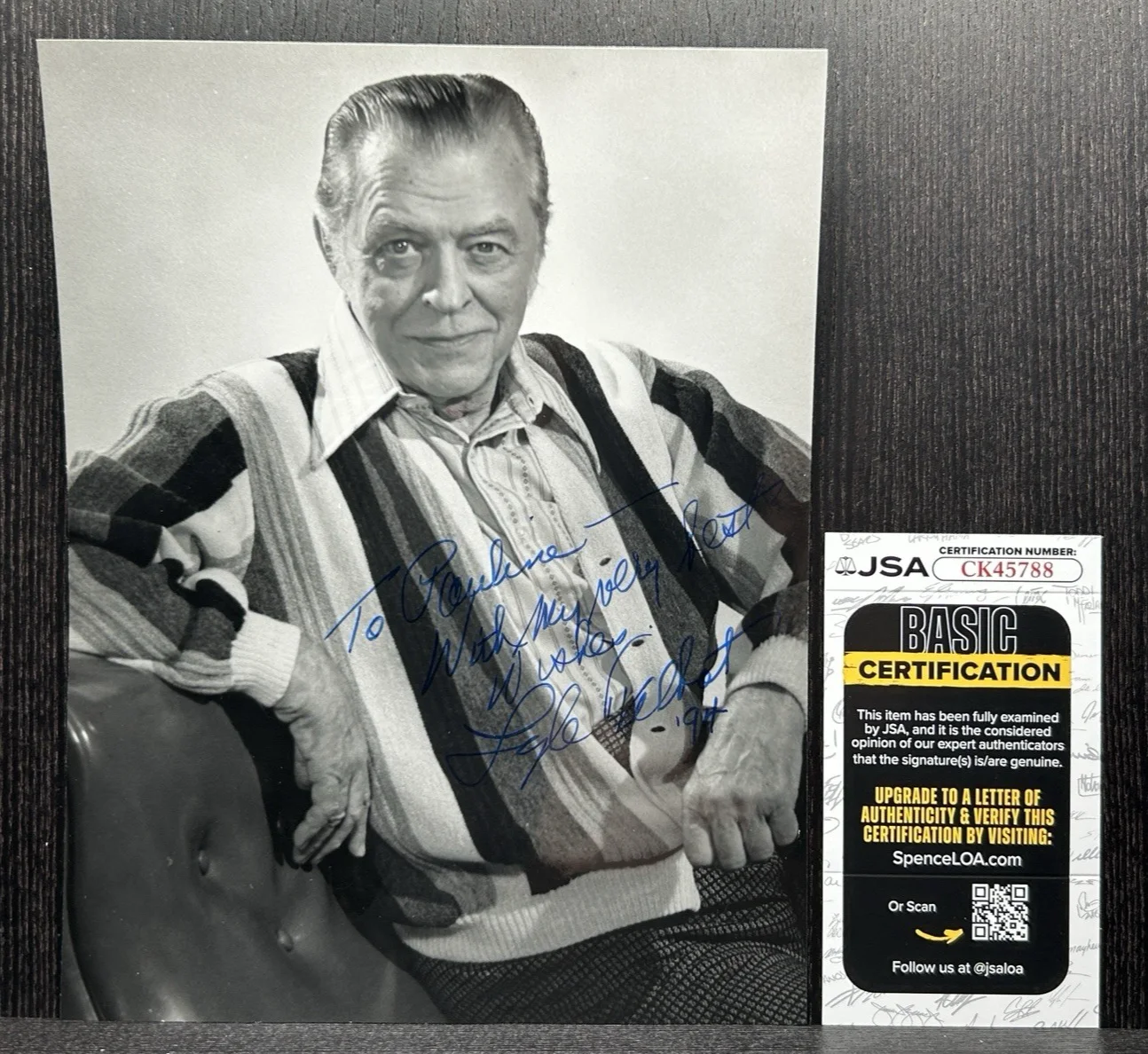 Lyle Talbot — LYLE TALBOT HAND SIGNED PHOTOS Autograph JSA COA Batman, Superman, Ozzie Harriet, изображение 3