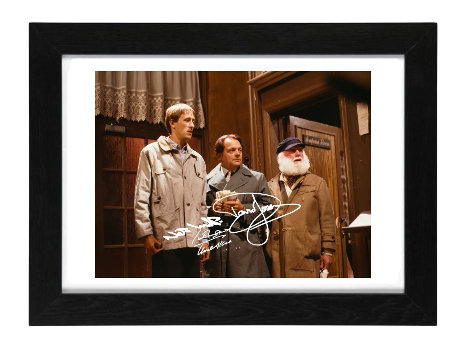 David Jason, Buster Merryfield, Lyndhurst Signed PHOTO Pre Print 6x4/A4/ Framed, image 2