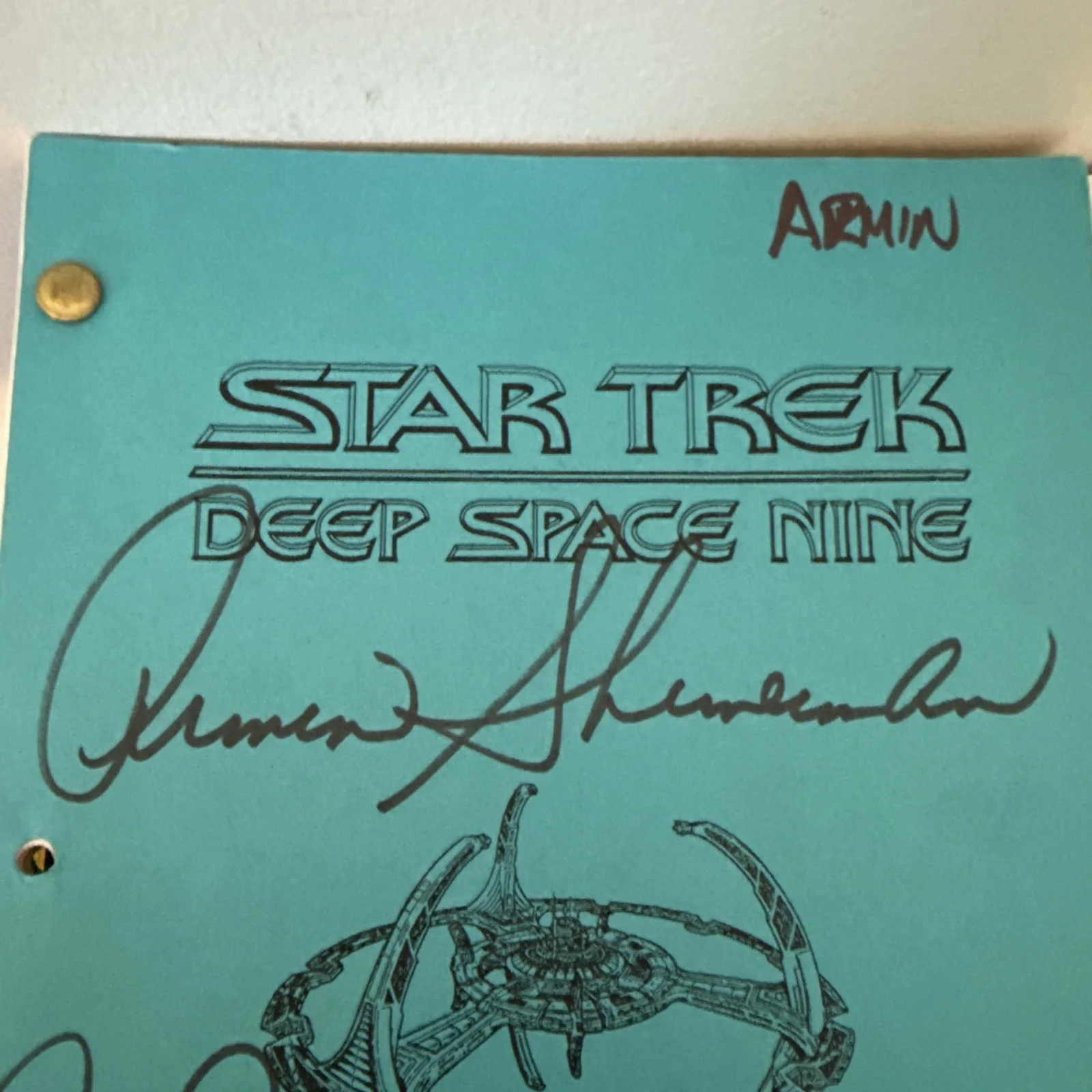 Armin Shimerman — Armin Shimerman Quark Signed Deep Space Nine Script 1998 & Signed Letter, изображение 3