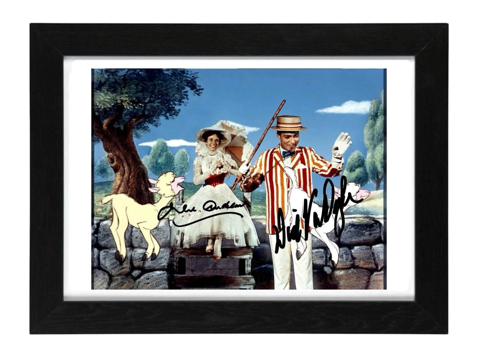 Julie Andrew’s And Dick Van Dyke Signed Autograph PHOTO Pre Print / Framed Film, изображение 2