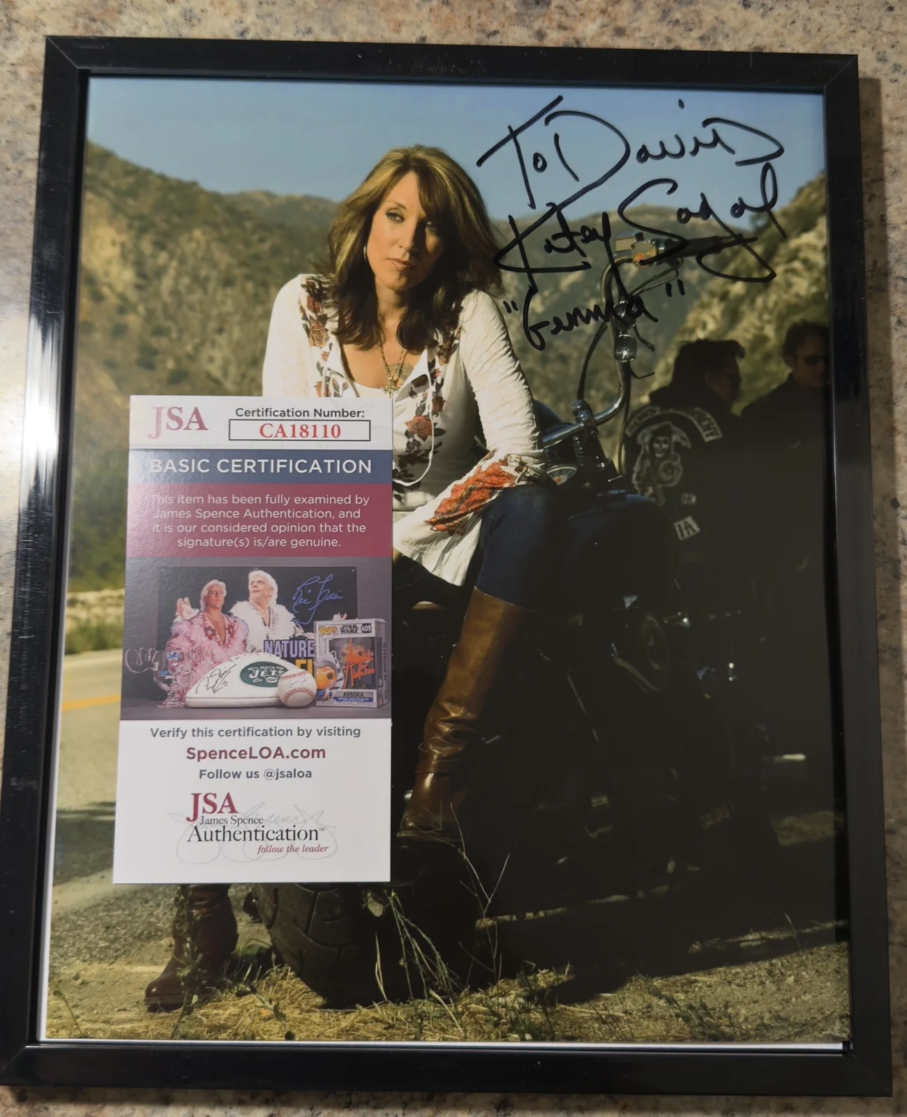 Katey Segal Signed To David Celebrity Autograph 8x10 Gemma Sons Of Anarchy, image 2