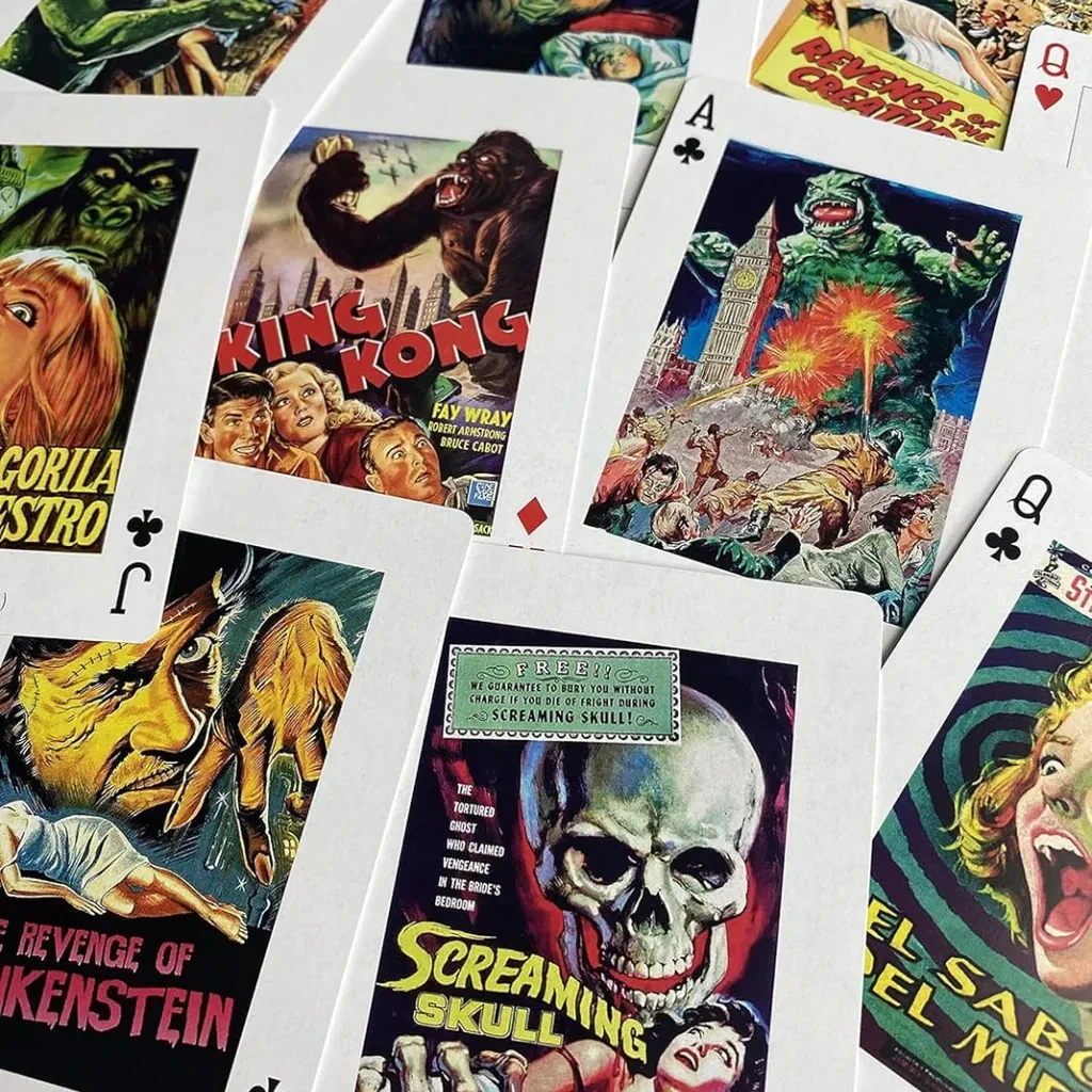 HORROR PLAYING CARDS Hammer Deck Godzilla Dracula Frankenstein Piatnik Kong Set, image 3