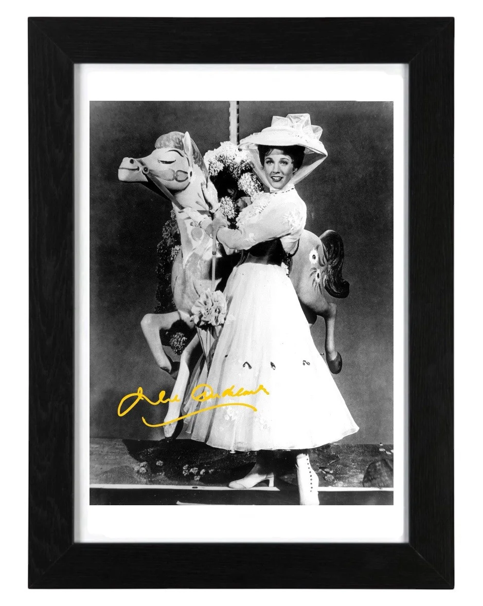Julie Andrew’s Signed Autograph PHOTO Pre Print / Framed Film, изображение 2