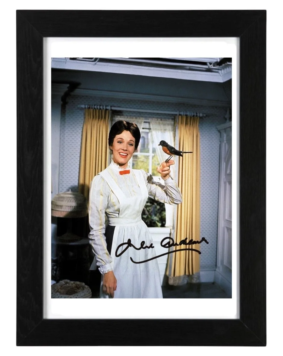 Julie Andrew’s Signed Autograph PHOTO Pre Print / Framed Film, изображение 3
