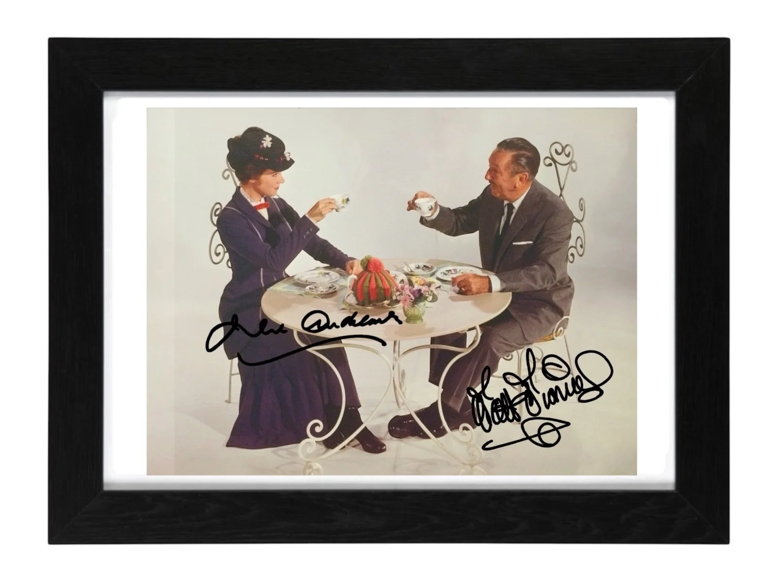 Julie Andrew’s And Walt Disney Signed Autograph PHOTO Pre Print / Framed Film, изображение 3