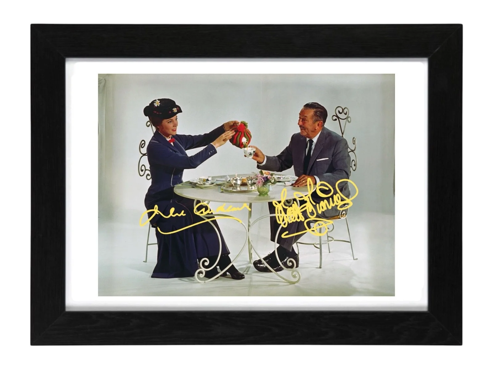 Julie Andrew’s And Walt Disney Signed Autograph PHOTO Pre Print / Framed Film, изображение 3