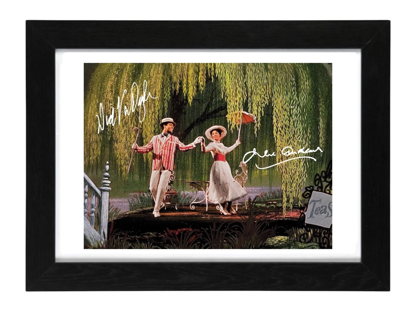 Julie Andrew’s And Dick Van Dyke Signed Autograph PHOTO Pre Print / Framed Film, изображение 3