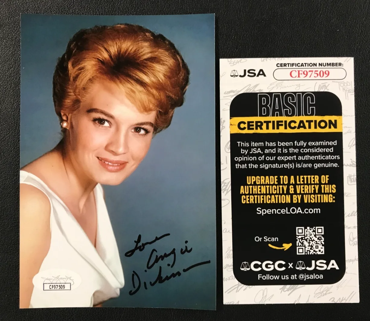Angie Dickinson — Angie Dickinson Signed Color Photo JSA Cert w/COA Actress 'Police Woman' AUTO!