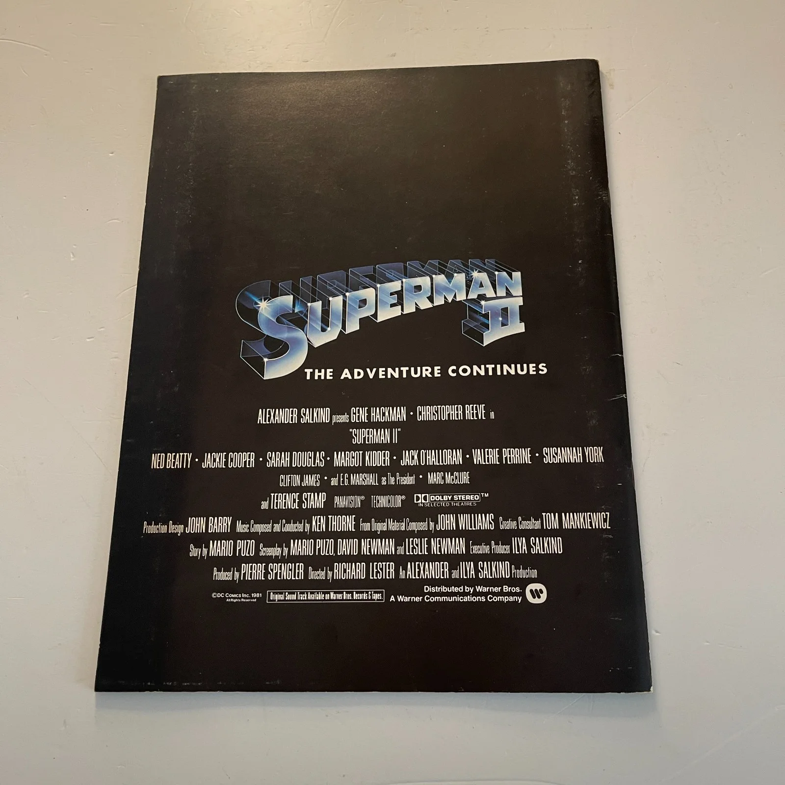 Superman II Japanese movie souvenir programme, image 5