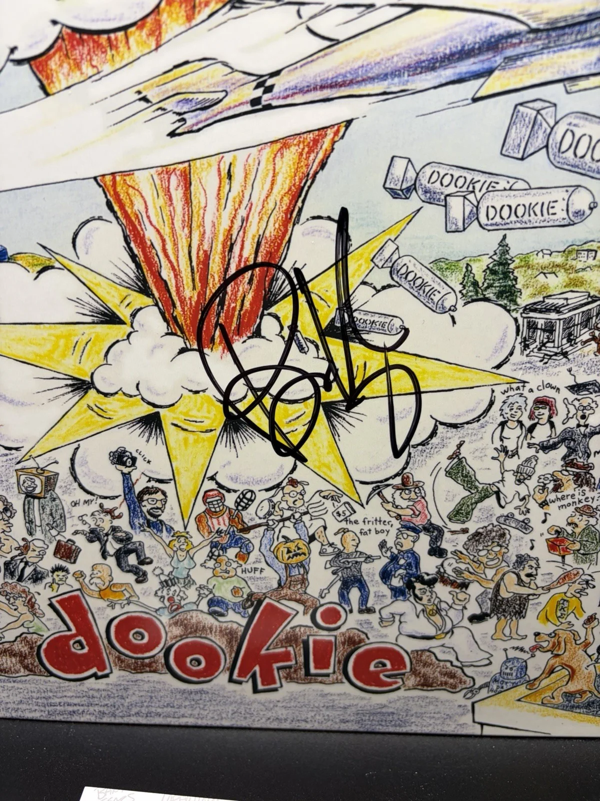 BILLIE JOE ARMSTRONG — BILLIE JOE ARMSTRONG SIGNED AUTO GREEN DAY DOOKIE ALBUM VINYL LP JSA Coa, изображение 2