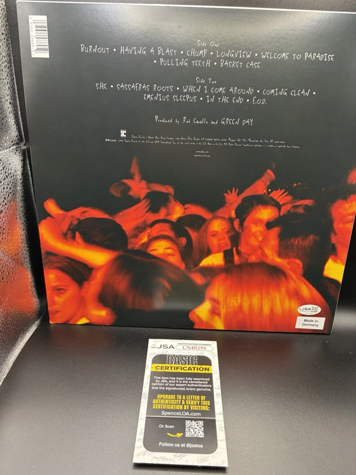 BILLIE JOE ARMSTRONG — BILLIE JOE ARMSTRONG SIGNED AUTO GREEN DAY DOOKIE ALBUM VINYL LP JSA Coa, изображение 3