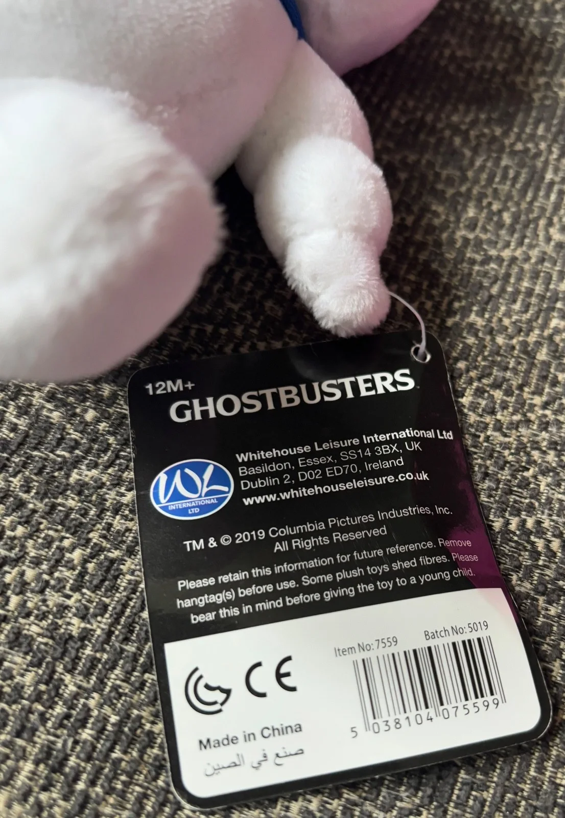 Ghostbusters Stay Puft Marshmallow Man Plush Keychain with Tag, image 4