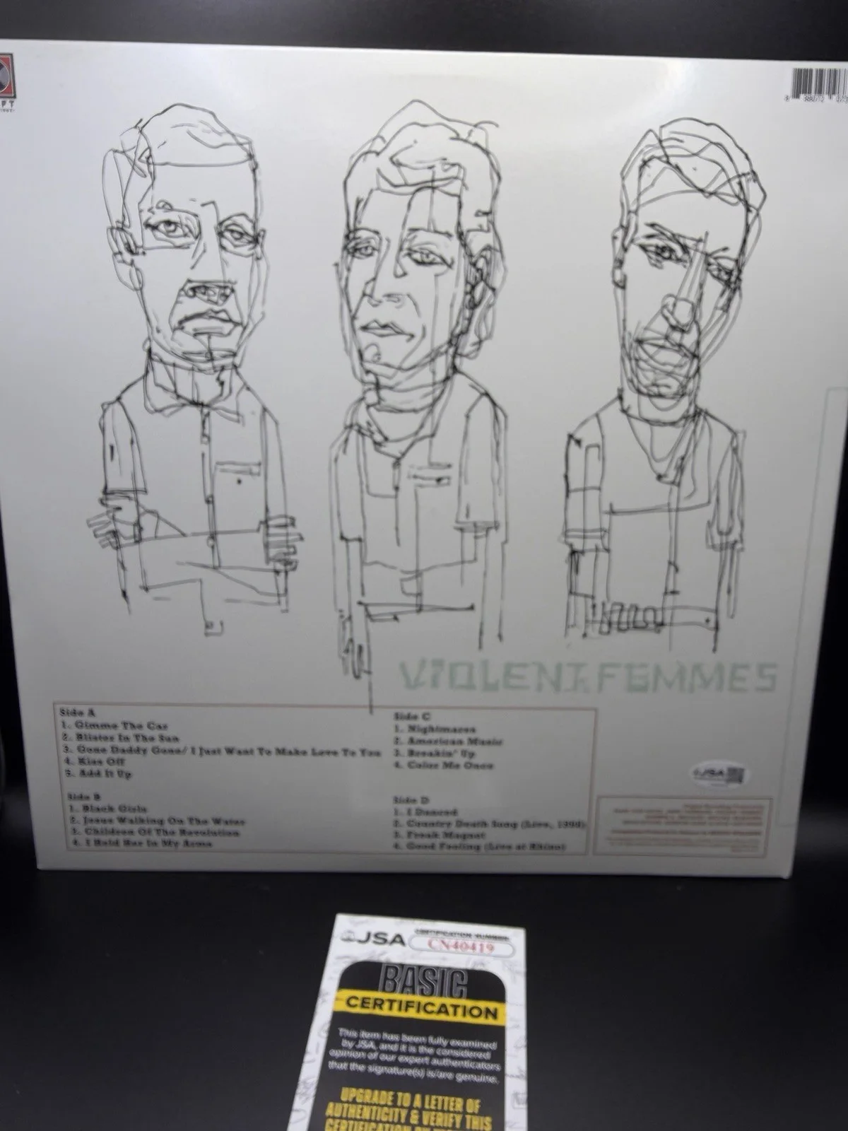 VIOLENT FEMMES Best Of VINYL LP ALBUM JSA COA GORDON GANO Brian Ritchie, изображение 2