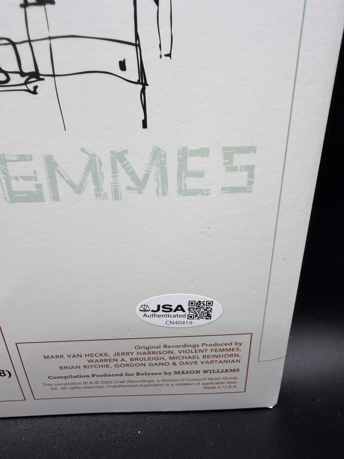 VIOLENT FEMMES Best Of VINYL LP ALBUM JSA COA GORDON GANO Brian Ritchie, изображение 3